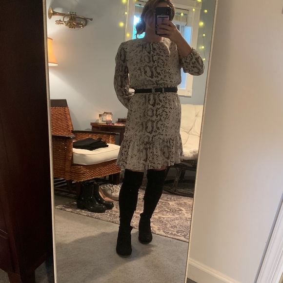 J. Crew Snake Print Sleeved Dress - Picture 4 of 5